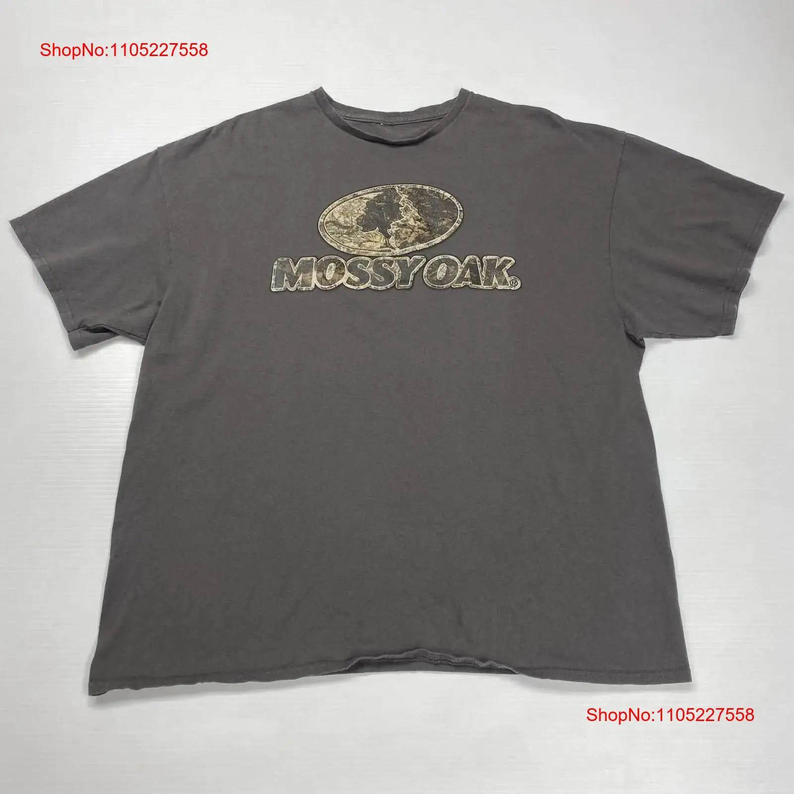 Outdoor Hunting Logo - 모시 오크 남성 티셔츠 M 그레이