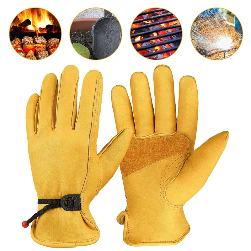 Outdoor Hunting Gloves - 소가죽 가죽 장갑 통기성 풀핑거 레이싱