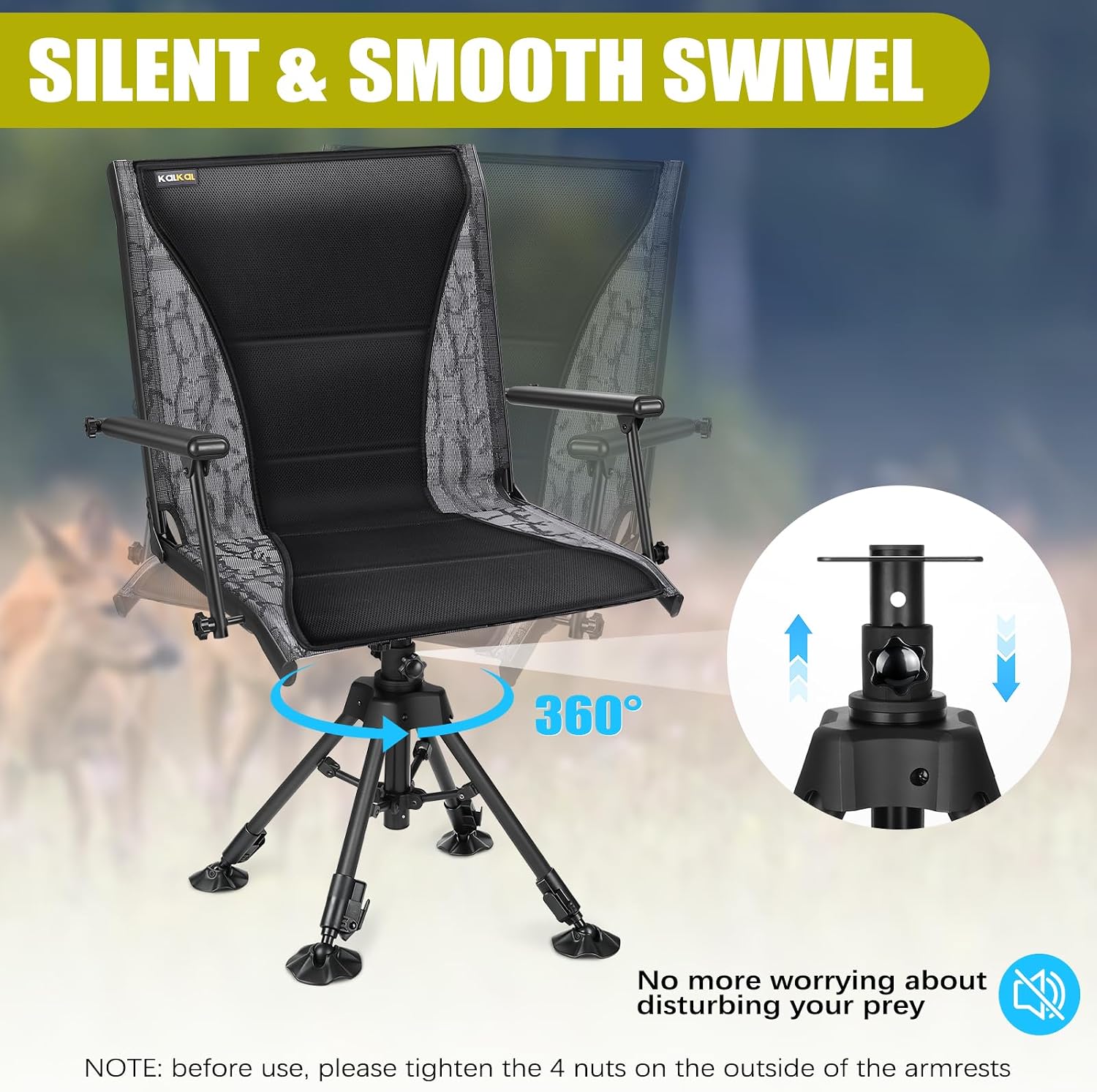 회전식 사냥 의자, 무소음 360도 회전 블라인드 의자 - Hunting And Fishing Outdoor Chairs 리뷰 및 가격