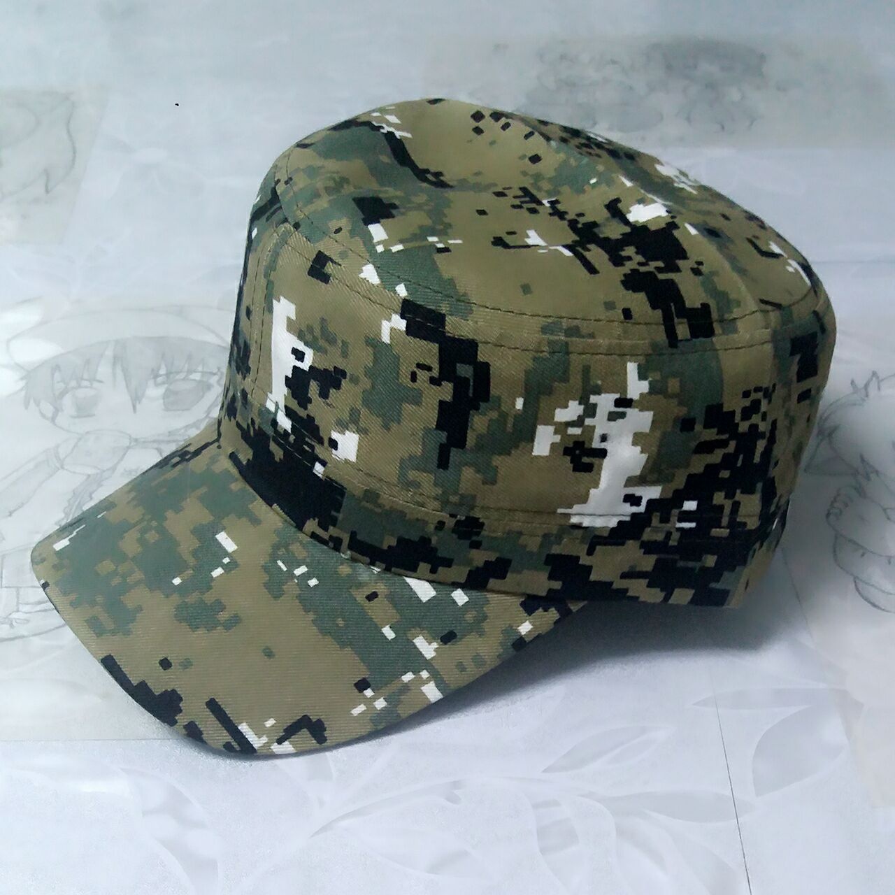 조정 가능한 위장 플래그 사냥 쿨 육군 플랫 탑 캡,  - Outdoor Hunting Logo 리뷰 및 가격
