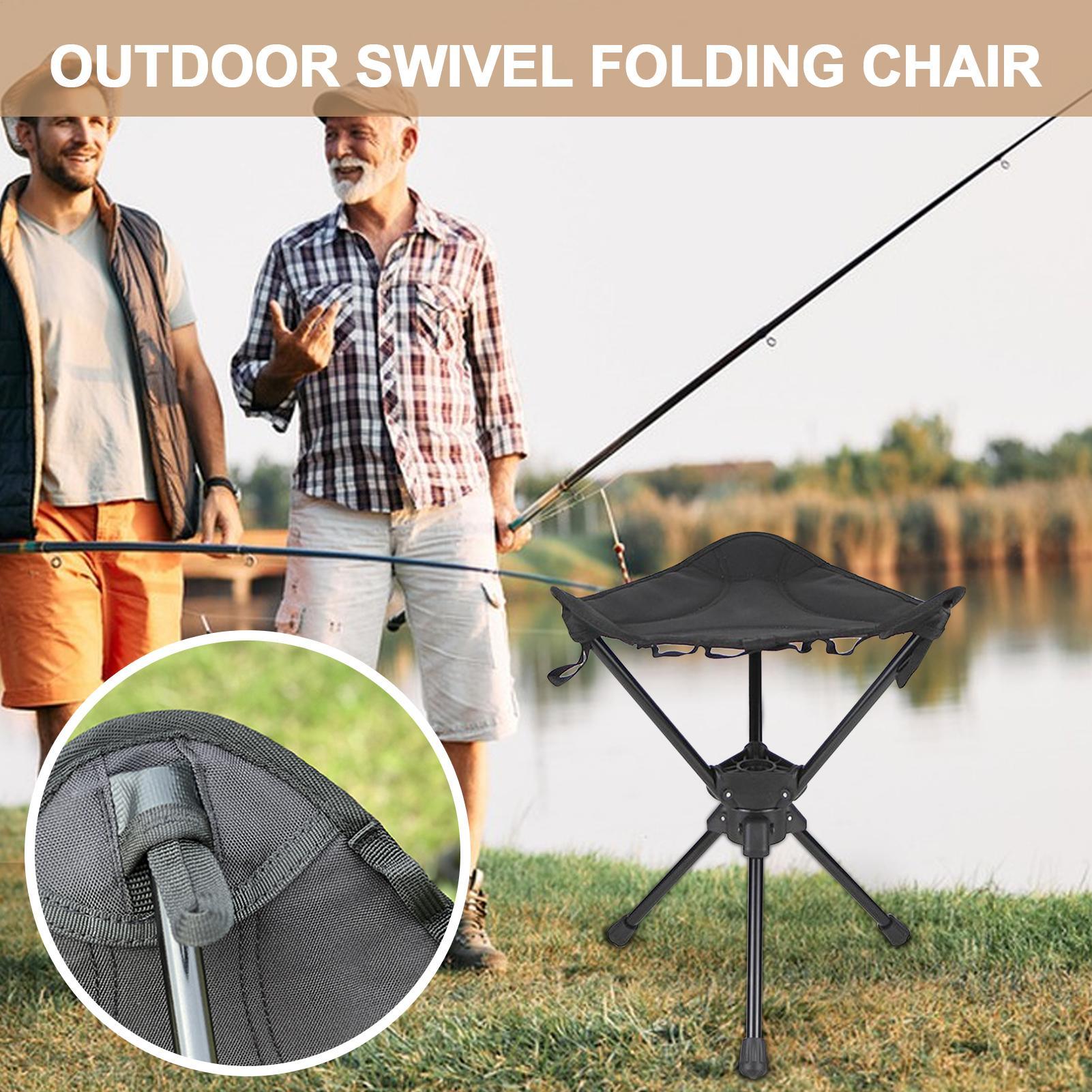 휴대용 접이식 회전 캠핑 의자, 야외 사냥 배낭여행용  - Hunting And Fishing Outdoor Chairs 리뷰 및 가격