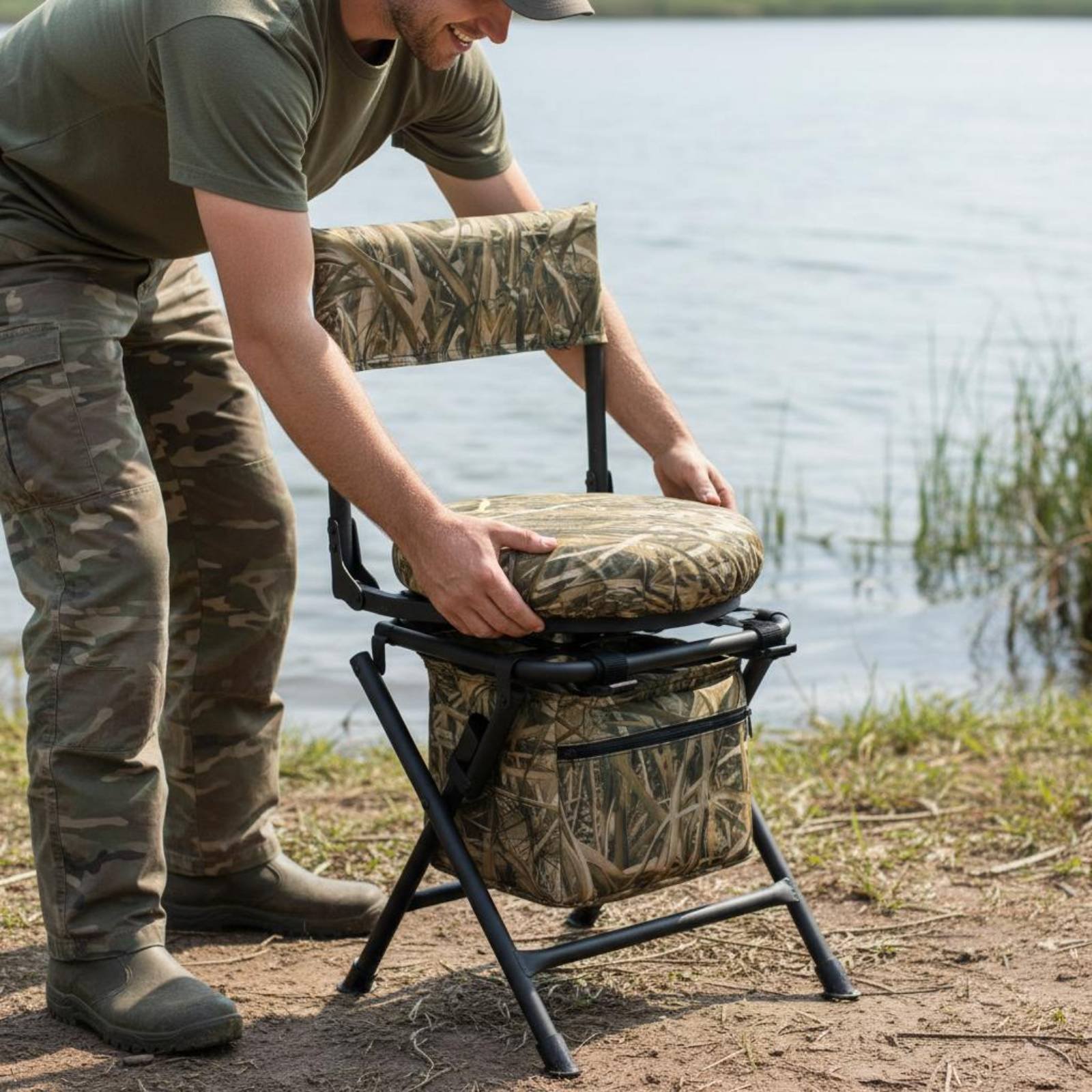 낚시 의자 접이식 낚시 의자 캠핑 의자 등받이 사냥용  - Hunting And Fishing Outdoor Chairs 리뷰 및 가격