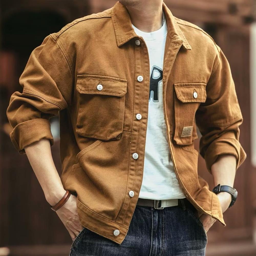 레트로 아메리칸 데님 재킷 남성용 루즈핏 아웃도어 헌팅 - Hunting Outdoor Brand 리뷰 및 가격