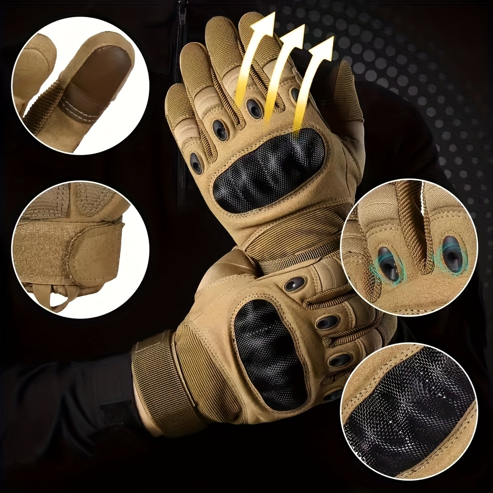 새로운 남성용 풀 핑거 전술 장갑, 터치스크린 및 손바 - Outdoor Hunting Gloves 리뷰 및 가격